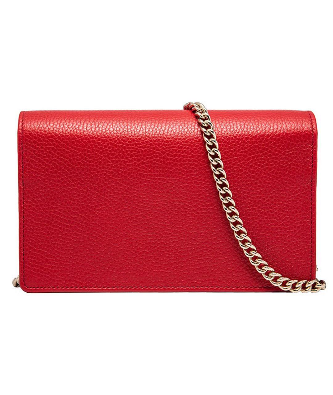 GUCCI Красная кожаная сумка через плечо, фото 4