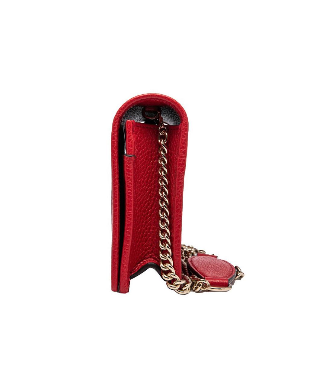 GUCCI Красная кожаная сумка через плечо, фото 3