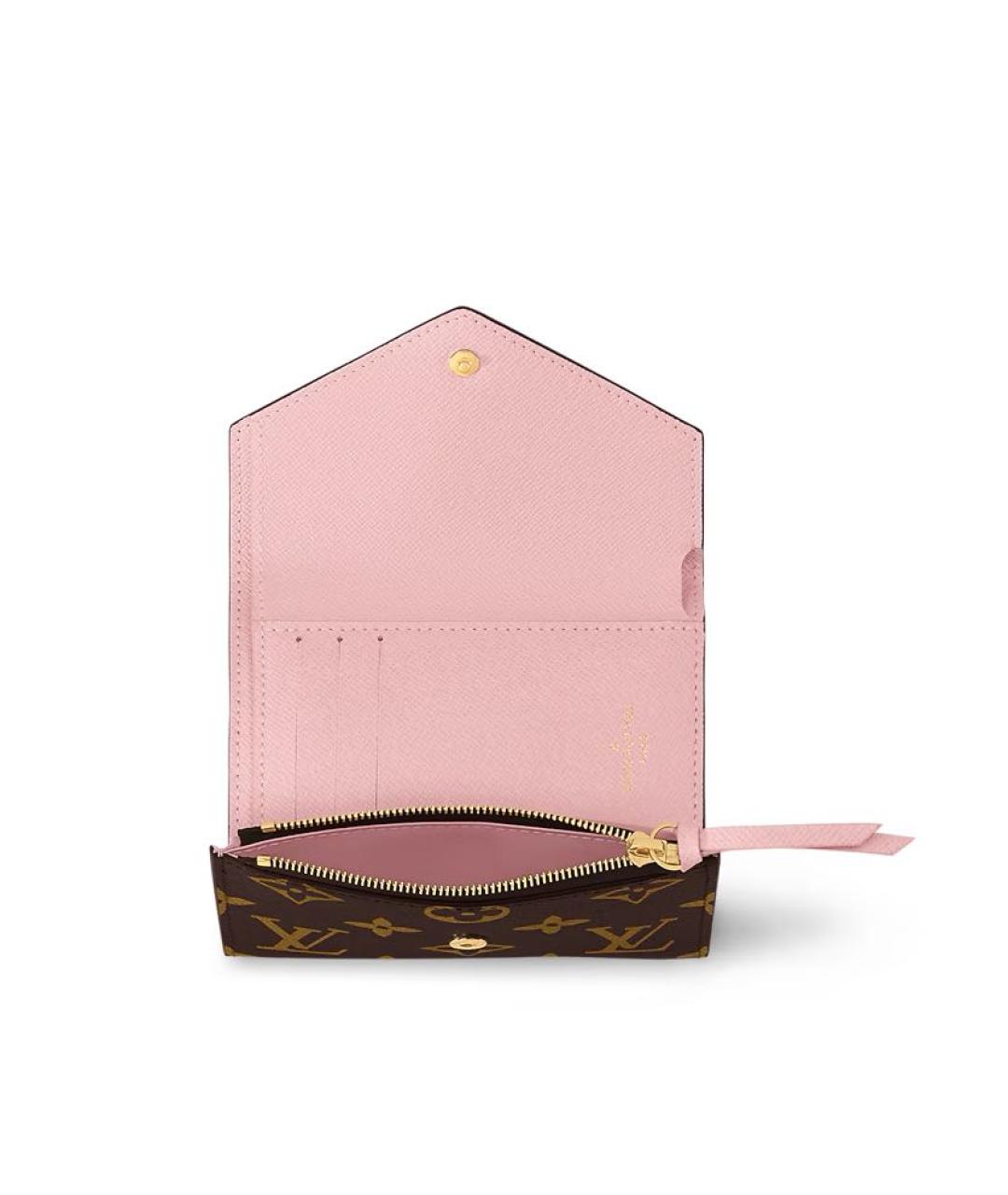 LOUIS VUITTON Коричневый кожаный кошелек, фото 3