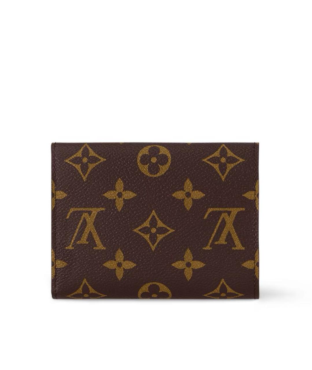 LOUIS VUITTON Коричневый кожаный кошелек, фото 4