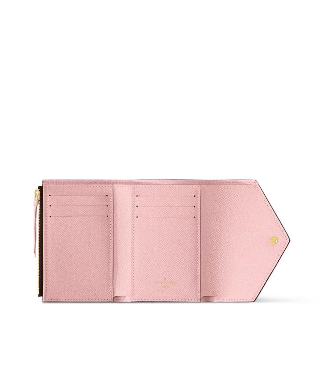 LOUIS VUITTON Коричневый кожаный кошелек, фото 5
