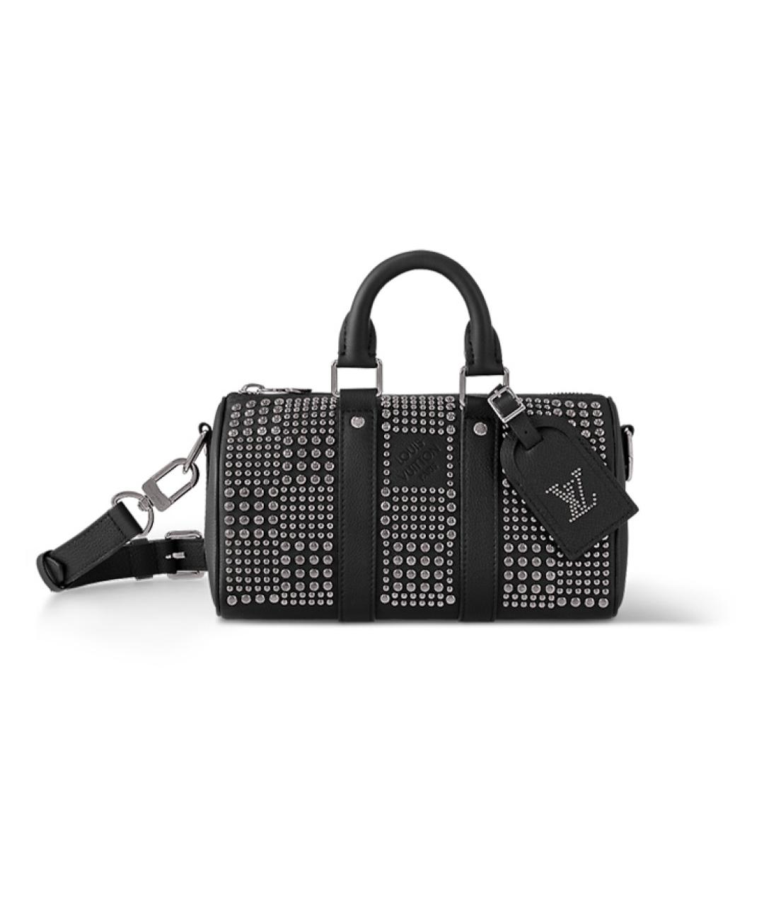 LOUIS VUITTON Черная кожаная сумка на плечо, фото 1