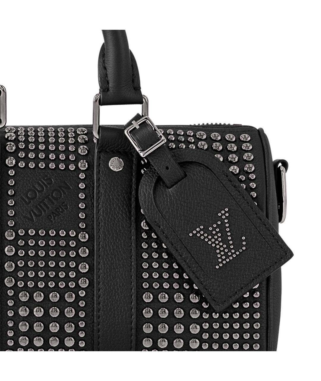 LOUIS VUITTON Черная кожаная сумка на плечо, фото 4