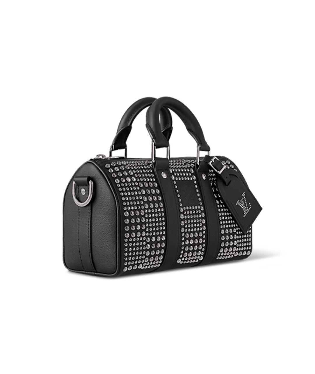 LOUIS VUITTON Черная кожаная сумка на плечо, фото 2