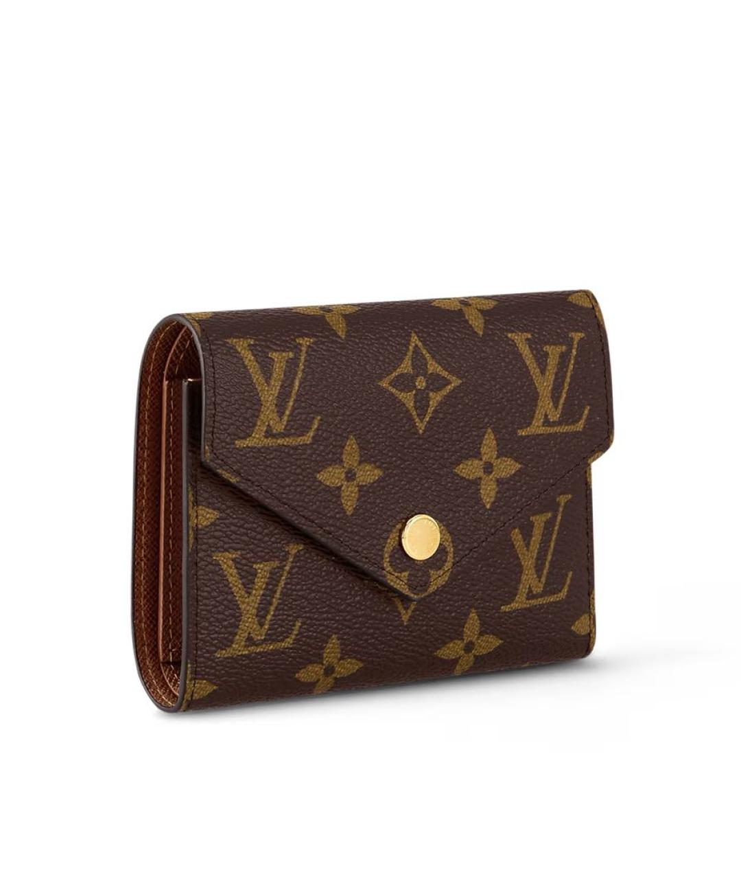 LOUIS VUITTON Коричневый кожаный кошелек, фото 2