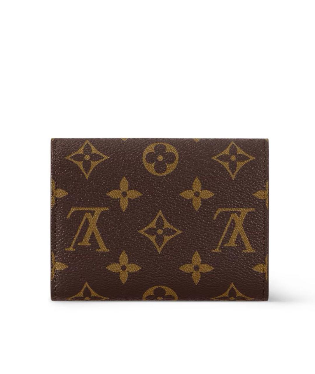 LOUIS VUITTON Коричневый кожаный кошелек, фото 4