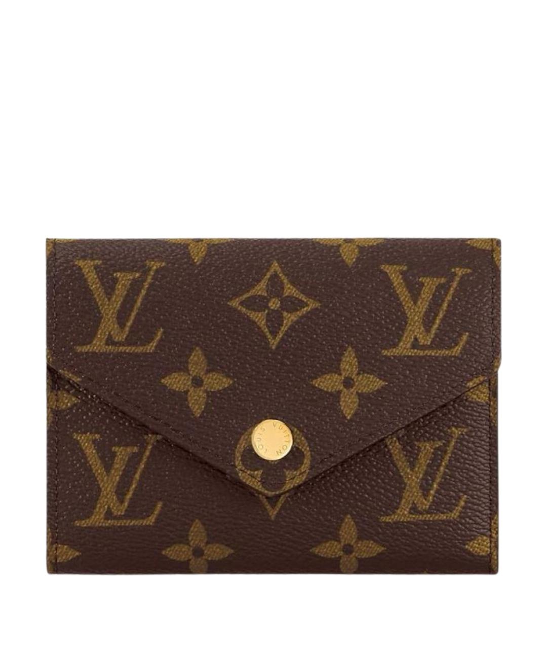LOUIS VUITTON Коричневый кожаный кошелек, фото 1