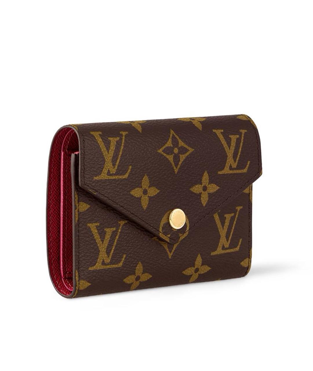 LOUIS VUITTON Коричневый кожаный кошелек, фото 2