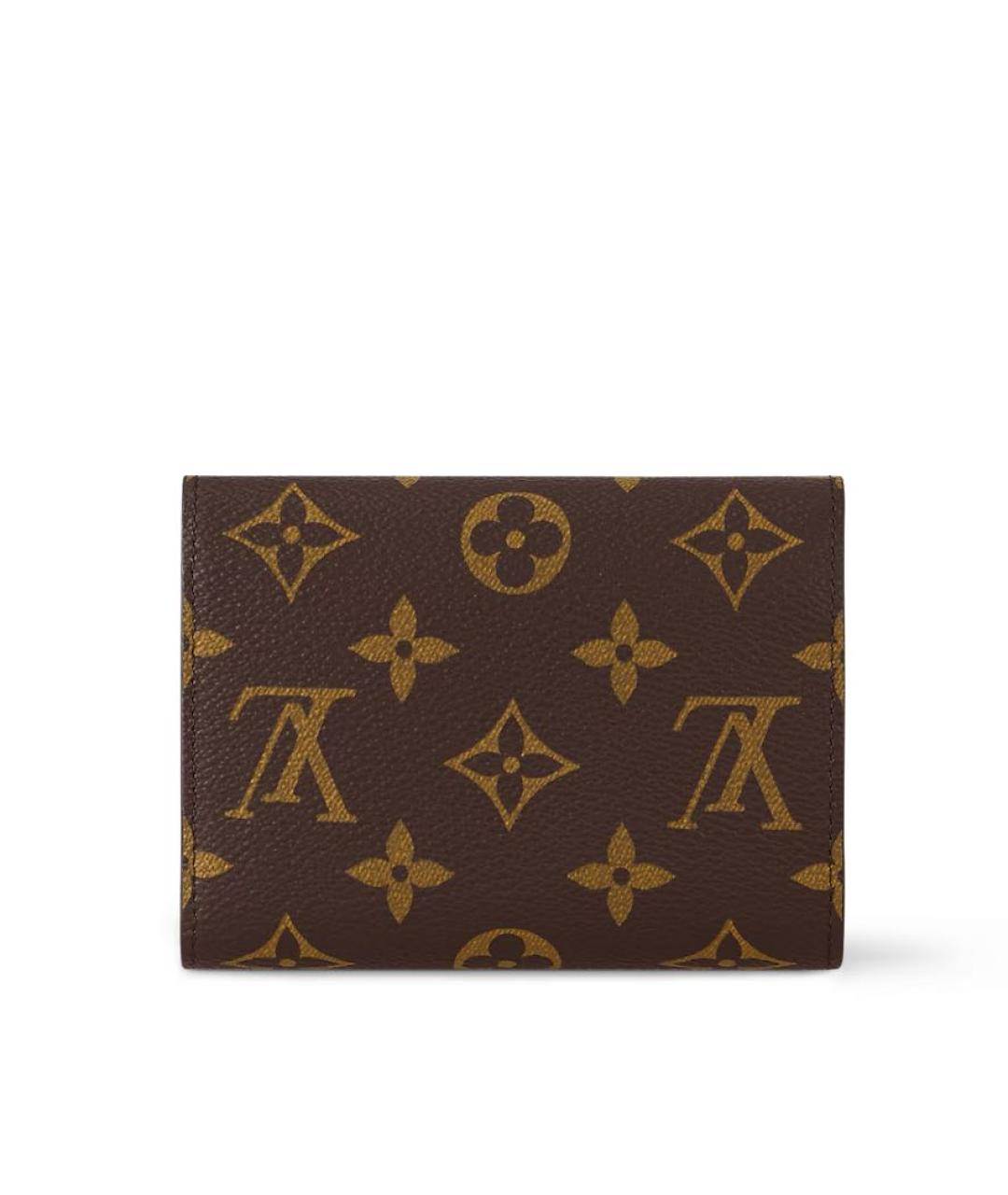 LOUIS VUITTON Коричневый кожаный кошелек, фото 4