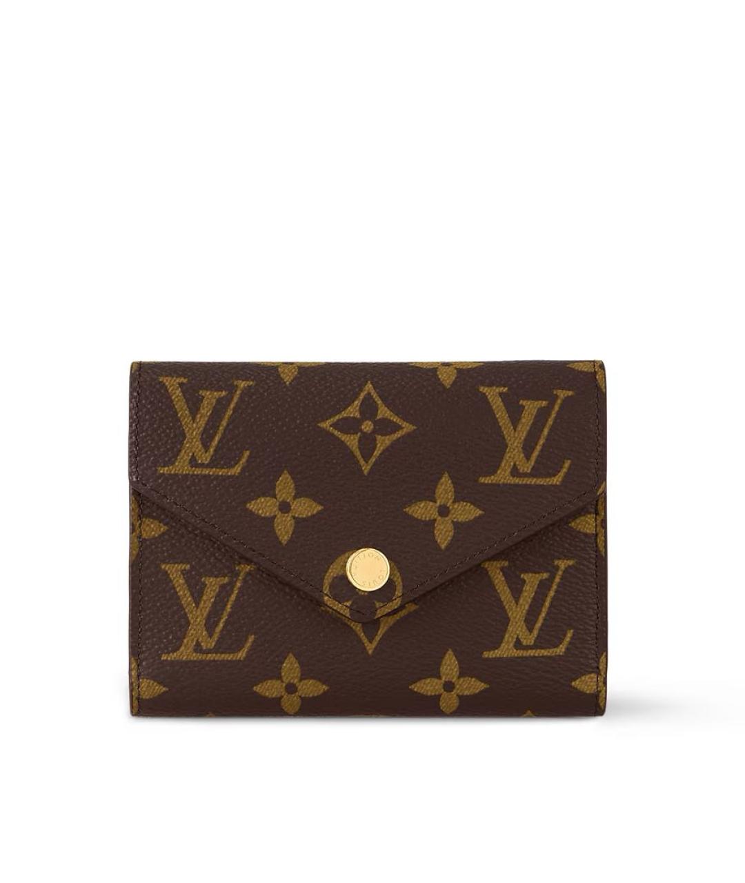 LOUIS VUITTON Коричневый кожаный кошелек, фото 6