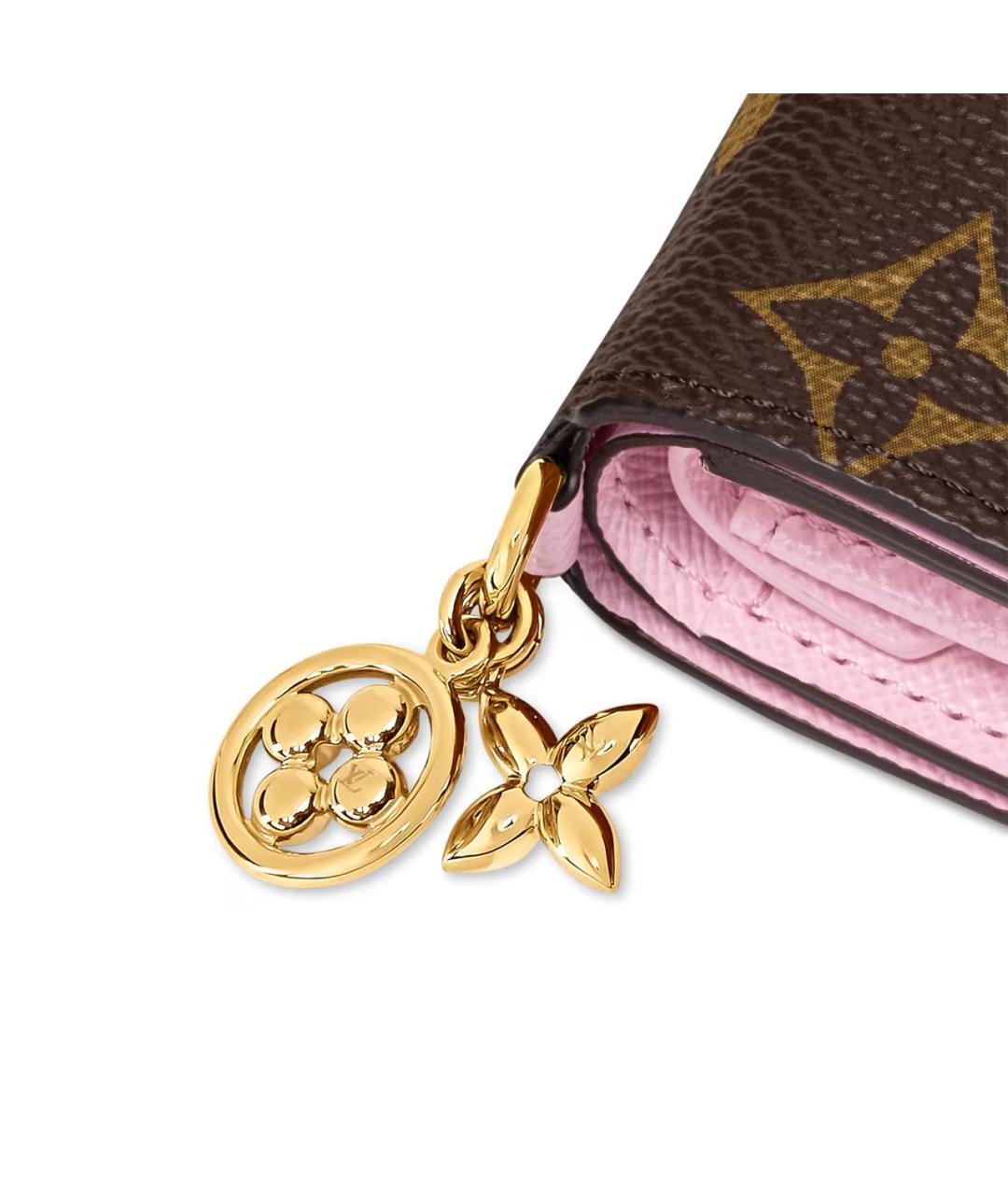 LOUIS VUITTON Коричневый кожаный кошелек, фото 4