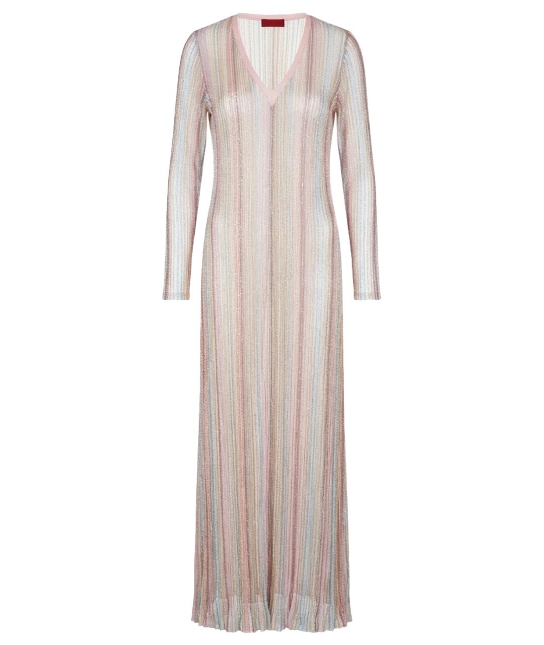 MISSONI Розовое вискозное вечернее платье, фото 1