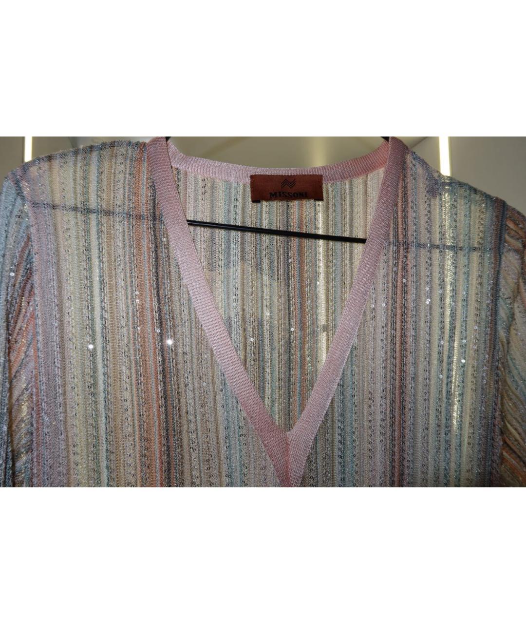MISSONI Розовое вискозное вечернее платье, фото 3
