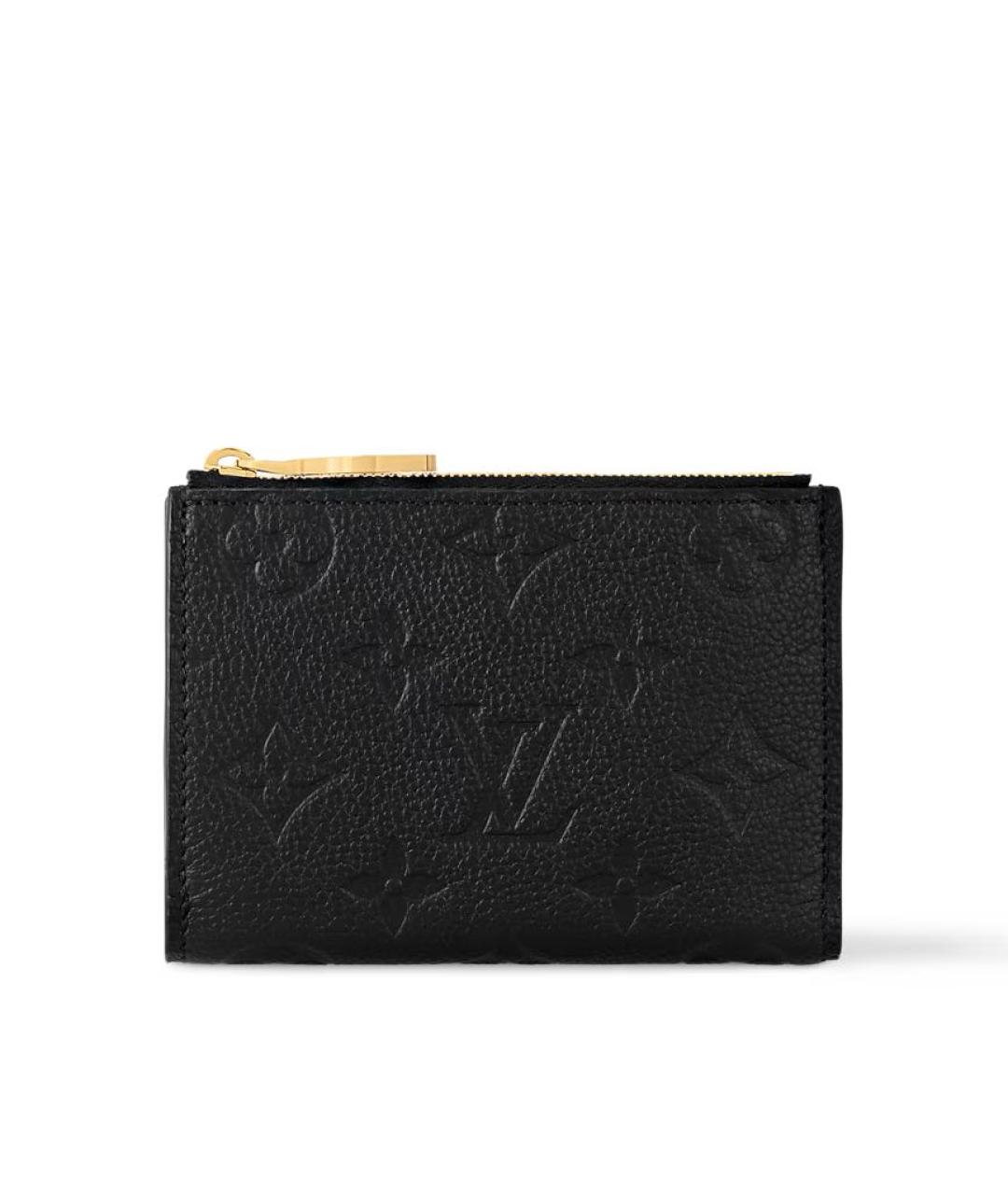 LOUIS VUITTON Черный кожаный кошелек, фото 5