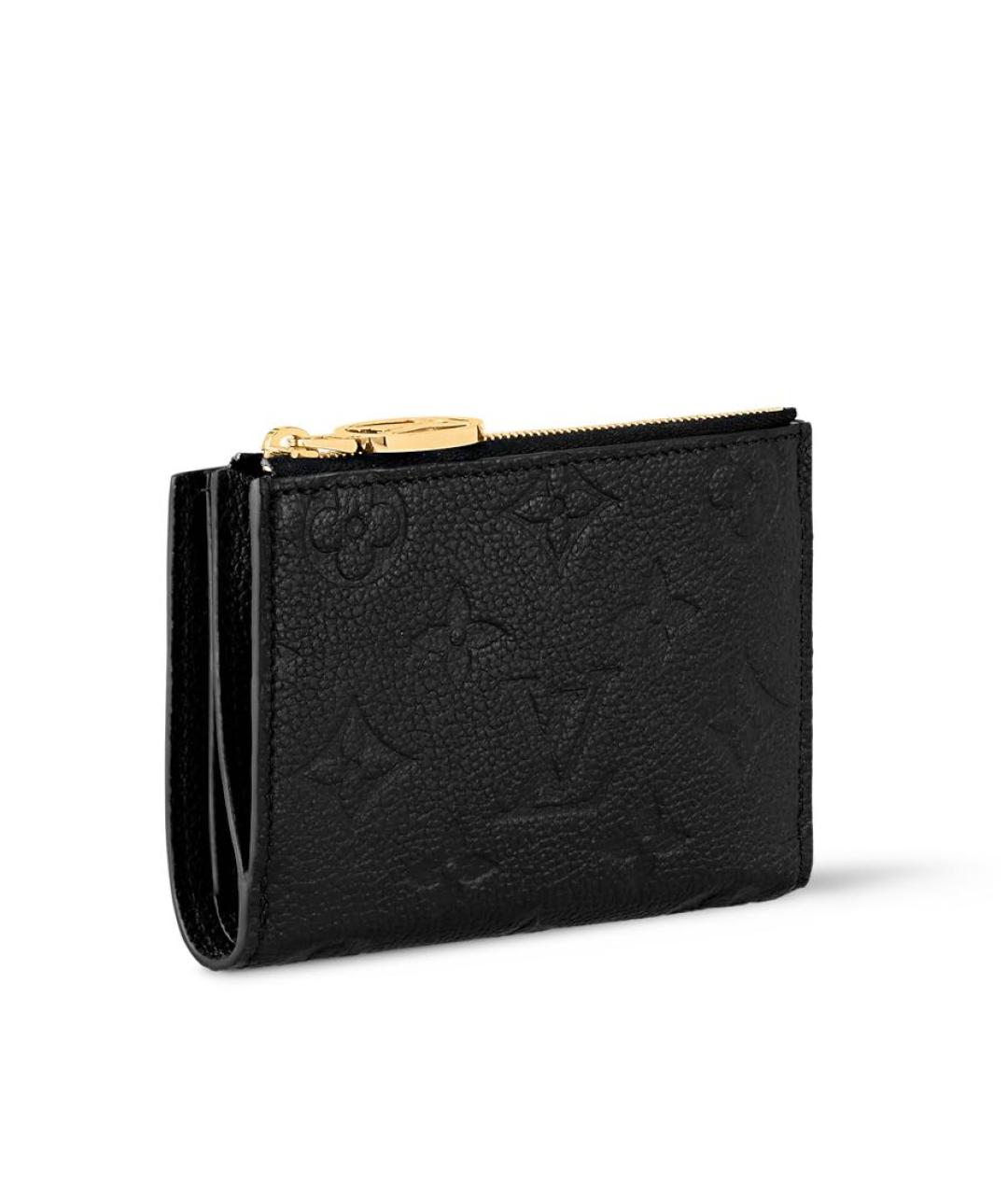 LOUIS VUITTON Черный кожаный кошелек, фото 2