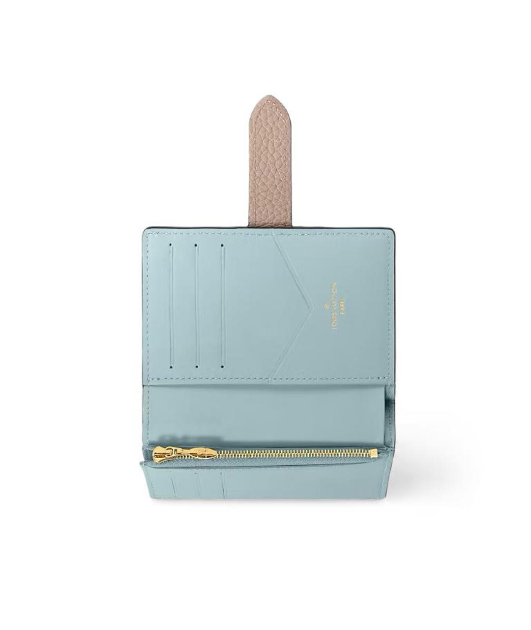 LOUIS VUITTON Бежевый кожаный кошелек, фото 3