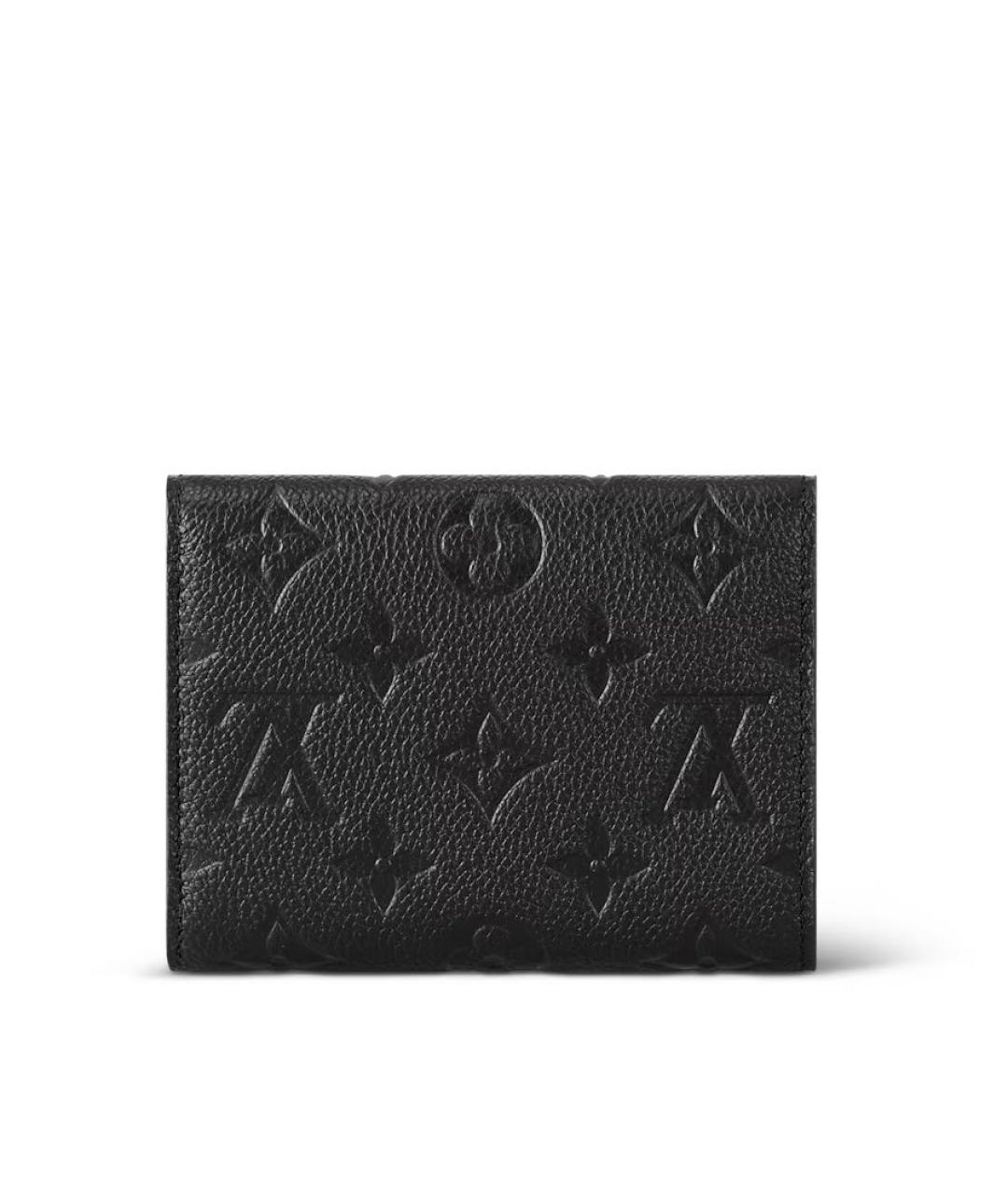 LOUIS VUITTON Черный кожаный кошелек, фото 4