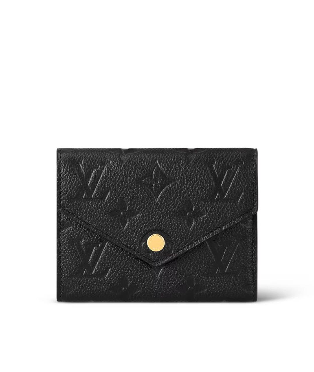 LOUIS VUITTON Черный кожаный кошелек, фото 6