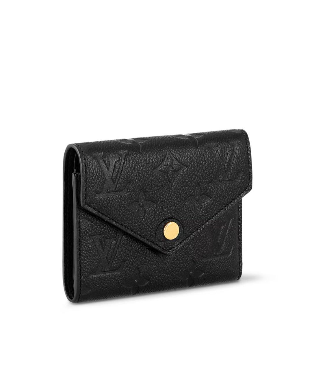 LOUIS VUITTON Черный кожаный кошелек, фото 2