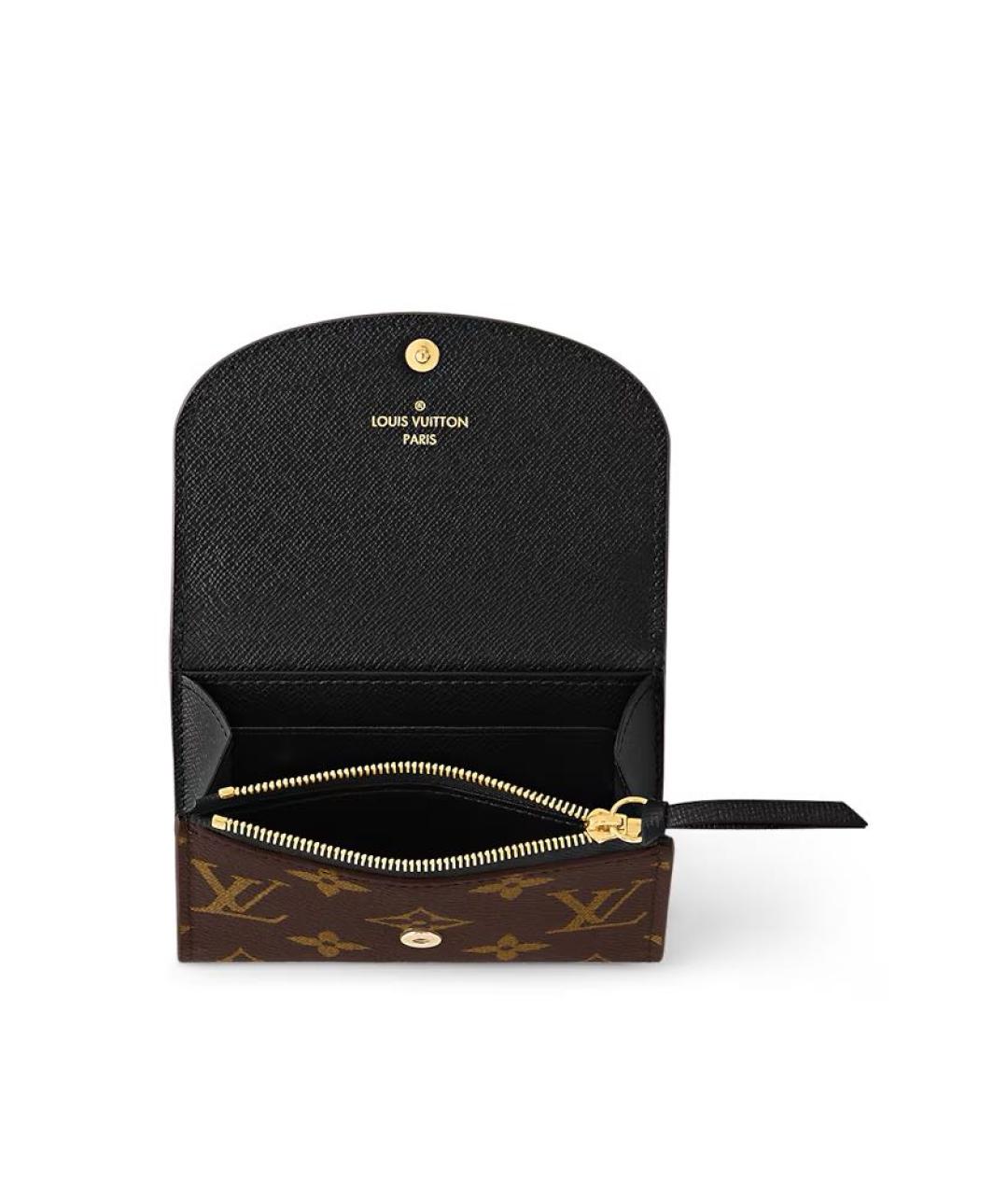 LOUIS VUITTON Коричневый кожаный кошелек, фото 3