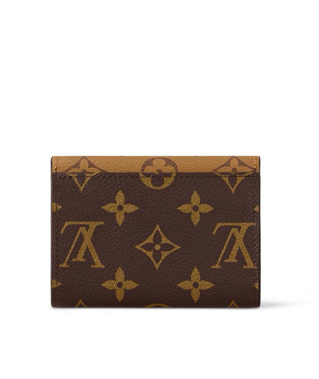 LOUIS VUITTON Коричневый кожаный кошелек, фото 4