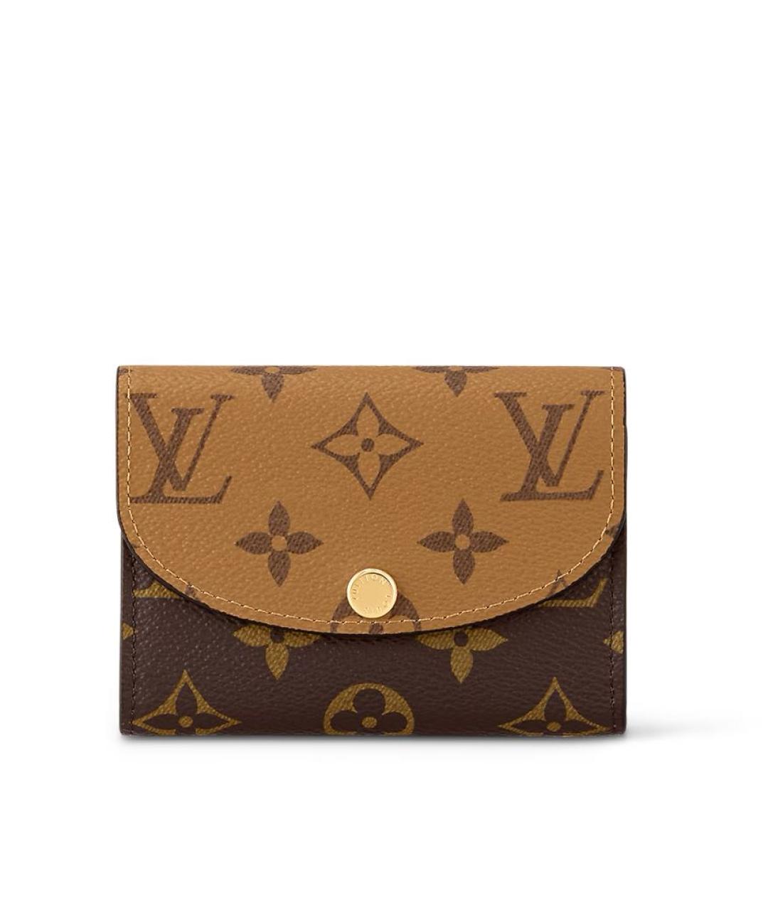LOUIS VUITTON Коричневый кожаный кошелек, фото 5