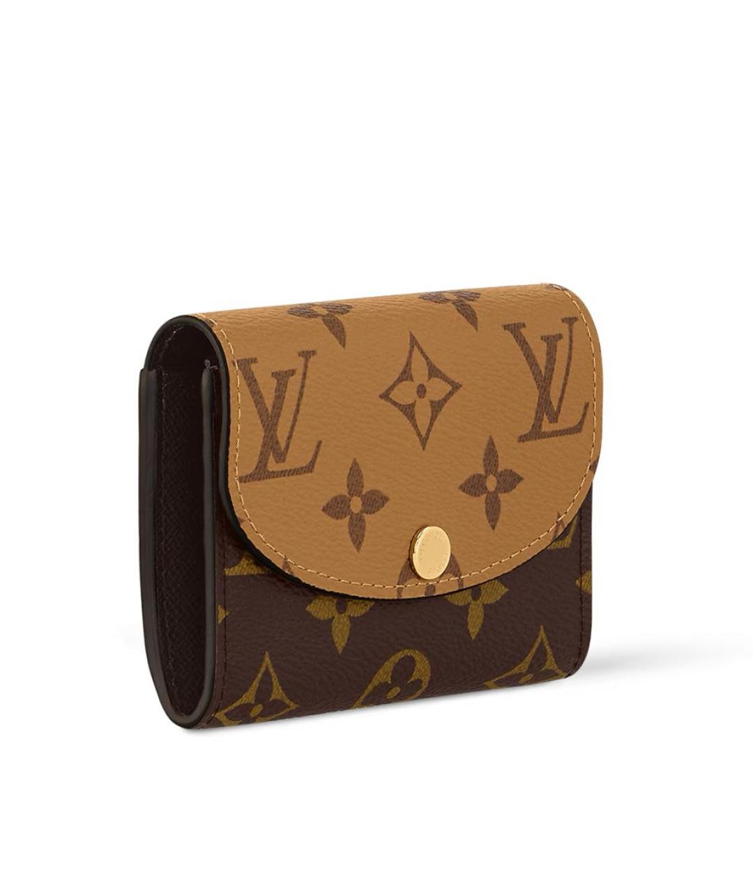 LOUIS VUITTON Коричневый кожаный кошелек, фото 2