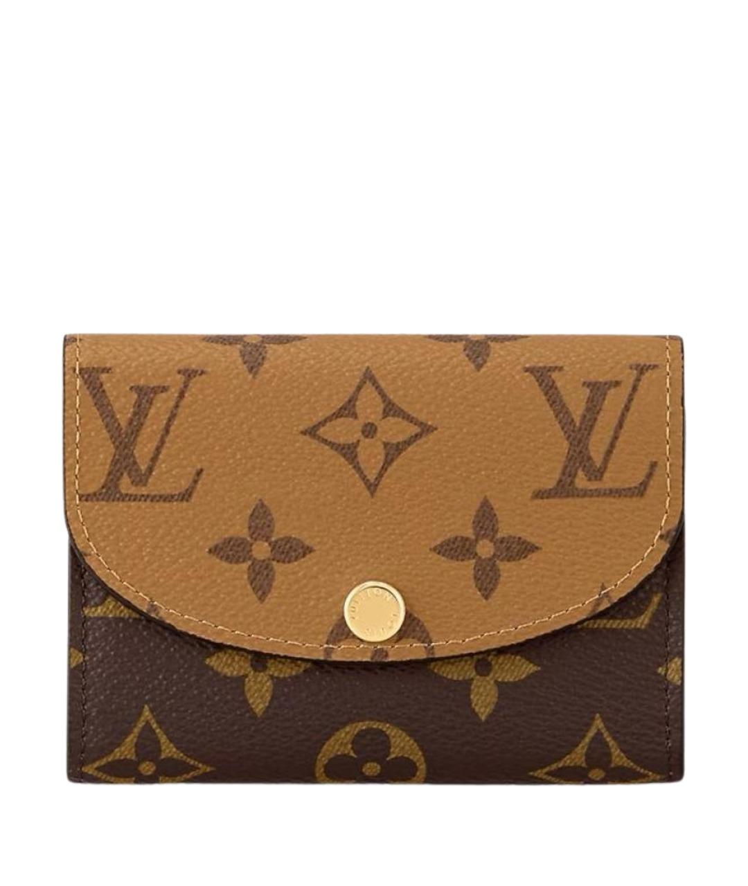 LOUIS VUITTON Коричневый кожаный кошелек, фото 1