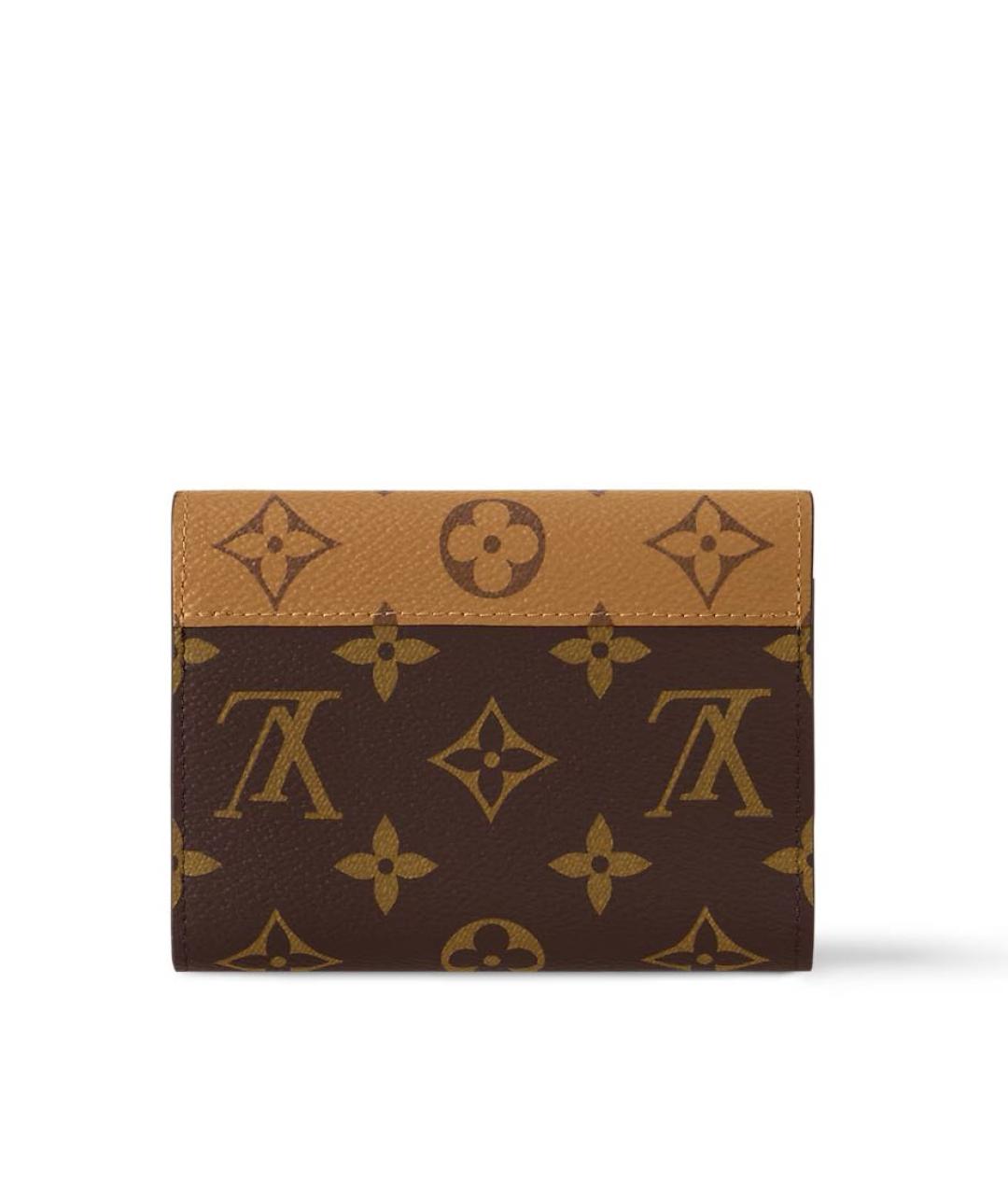 LOUIS VUITTON Коричневый кожаный кошелек, фото 4