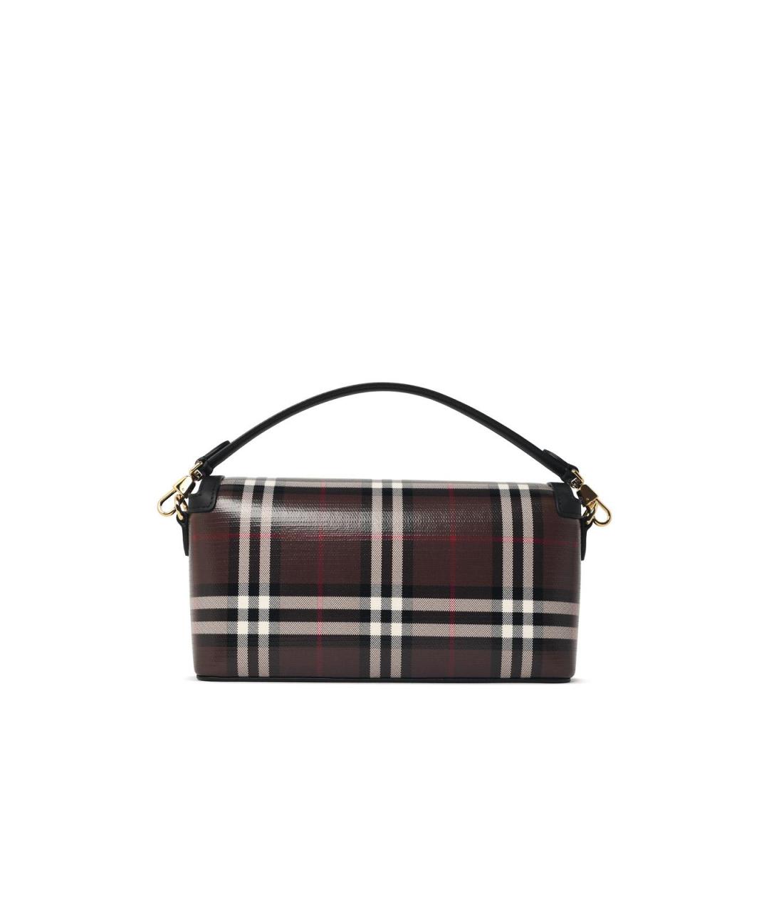 BURBERRY Коричневая сумка через плечо из канвы, фото 3