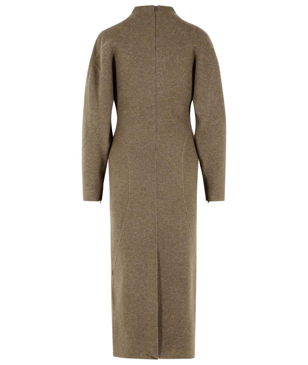 MAX MARA Коричневое шерстяное повседневное платье, фото 3