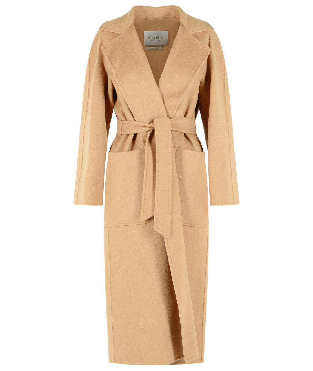 MAX MARA Бежевое шерстяное пальто, фото 1
