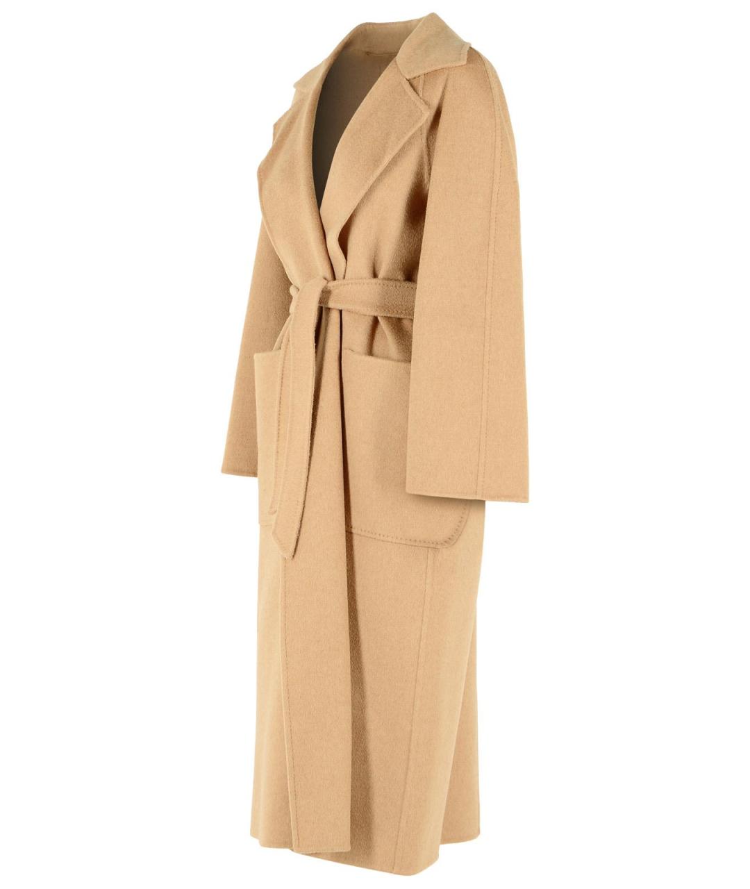 MAX MARA Бежевое шерстяное пальто, фото 2