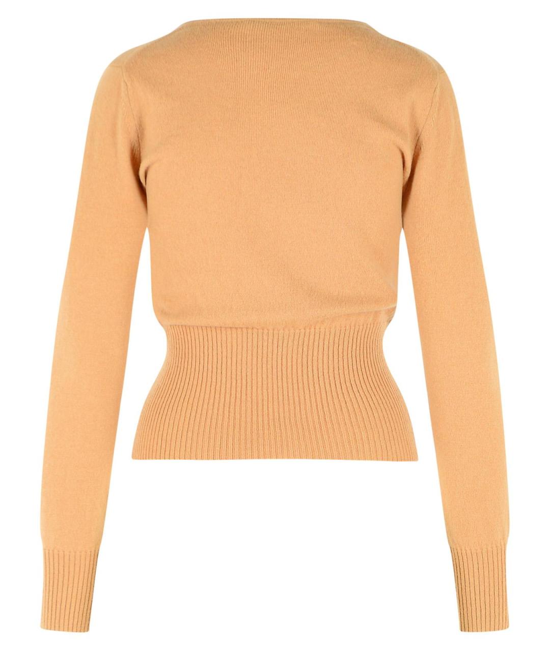 MAX MARA Бежевый шерстяной джемпер / свитер, фото 3