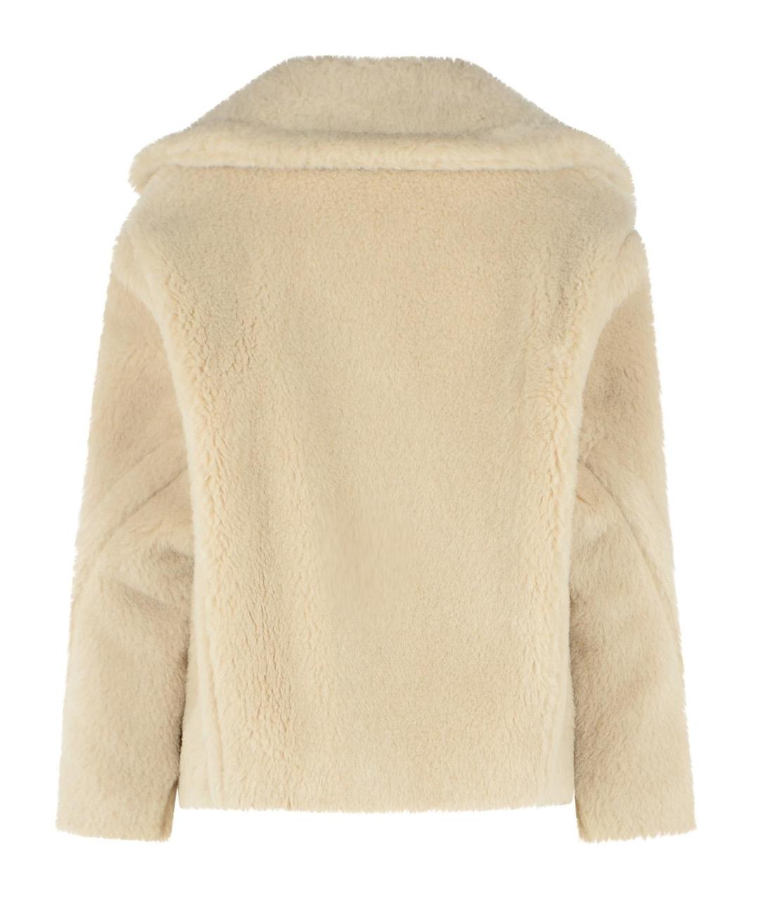 MAX MARA Бежевая шерстяная шуба, фото 3