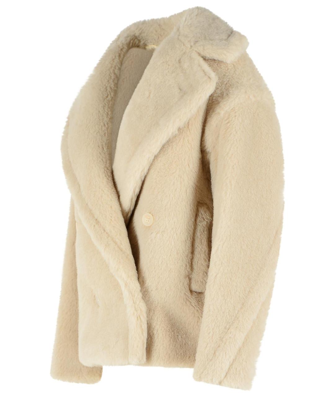 MAX MARA Бежевая шерстяная шуба, фото 2