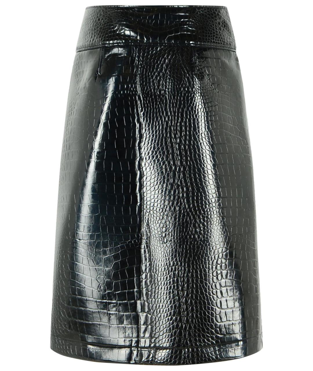 SPORTMAX Черная полиэстеровая юбка мини, фото 3