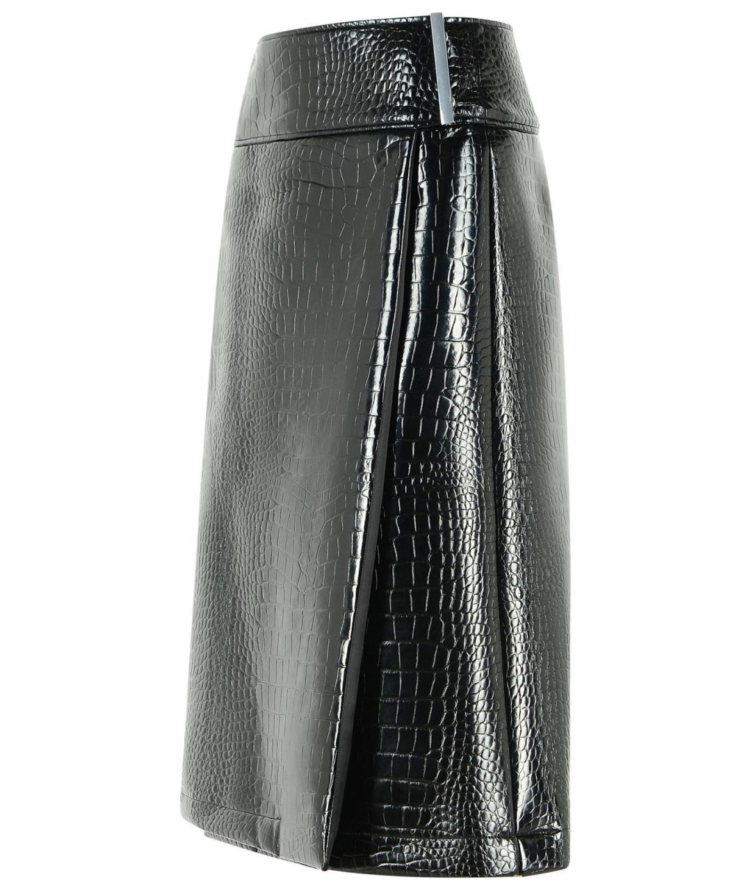 SPORTMAX Черная полиэстеровая юбка мини, фото 2