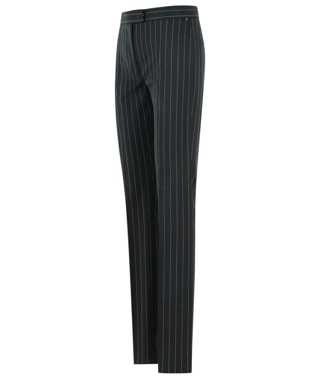 SPORTMAX Черные шерстяные брюки узкие, фото 2