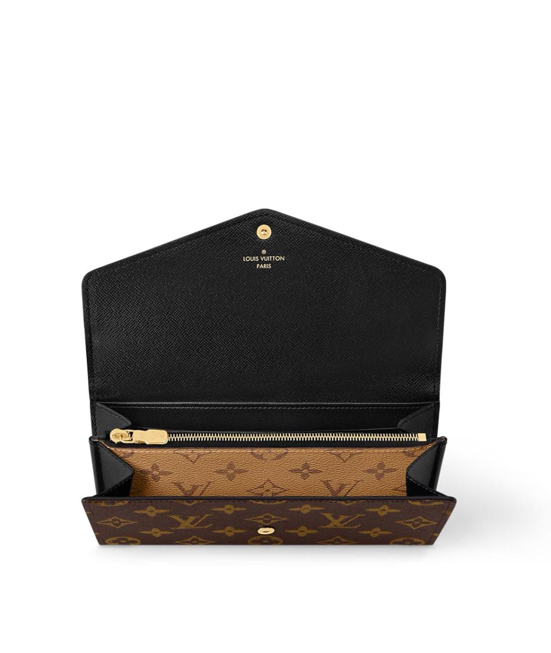 LOUIS VUITTON Коричневый кожаный кошелек, фото 4