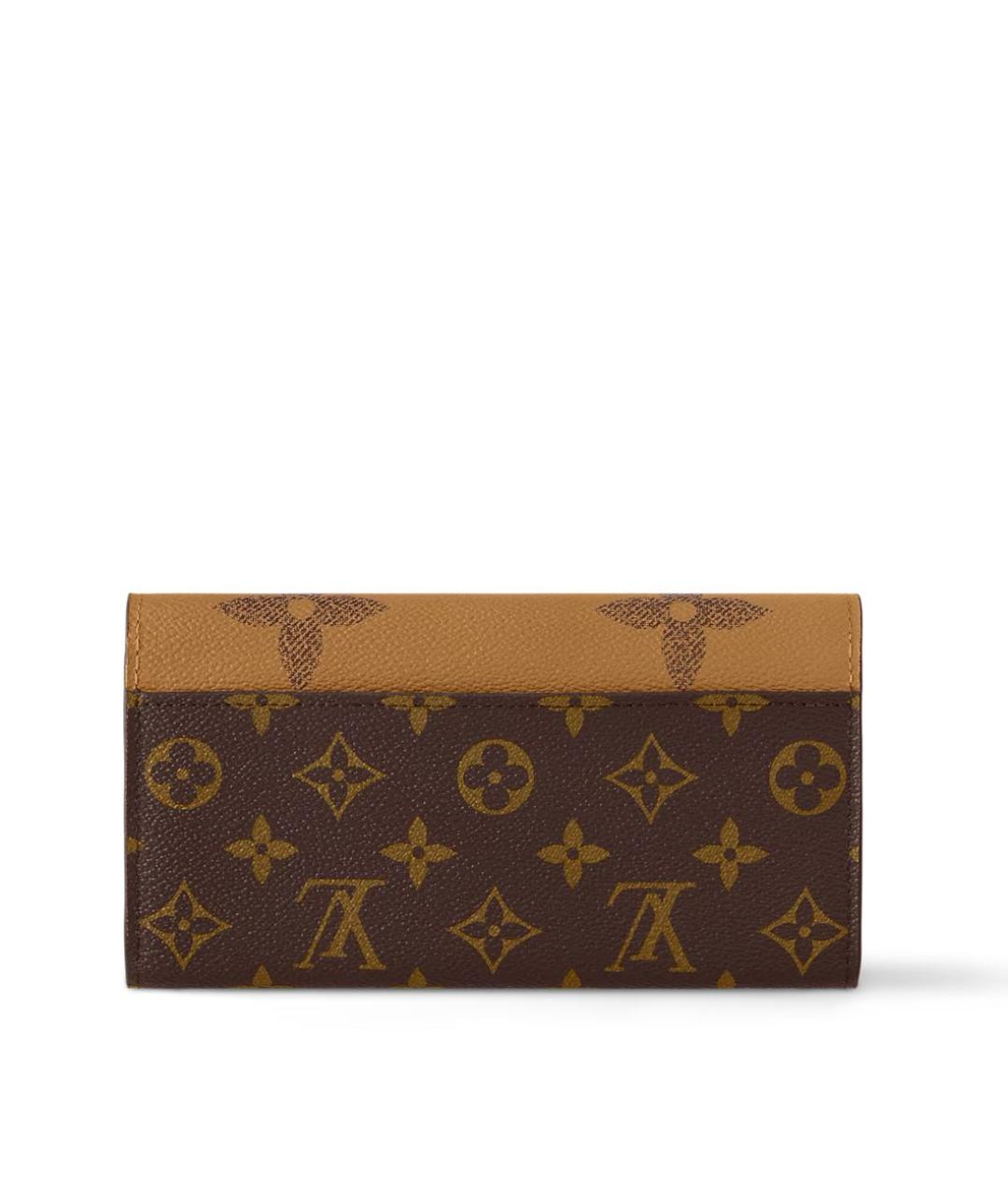 LOUIS VUITTON Коричневый кожаный кошелек, фото 5