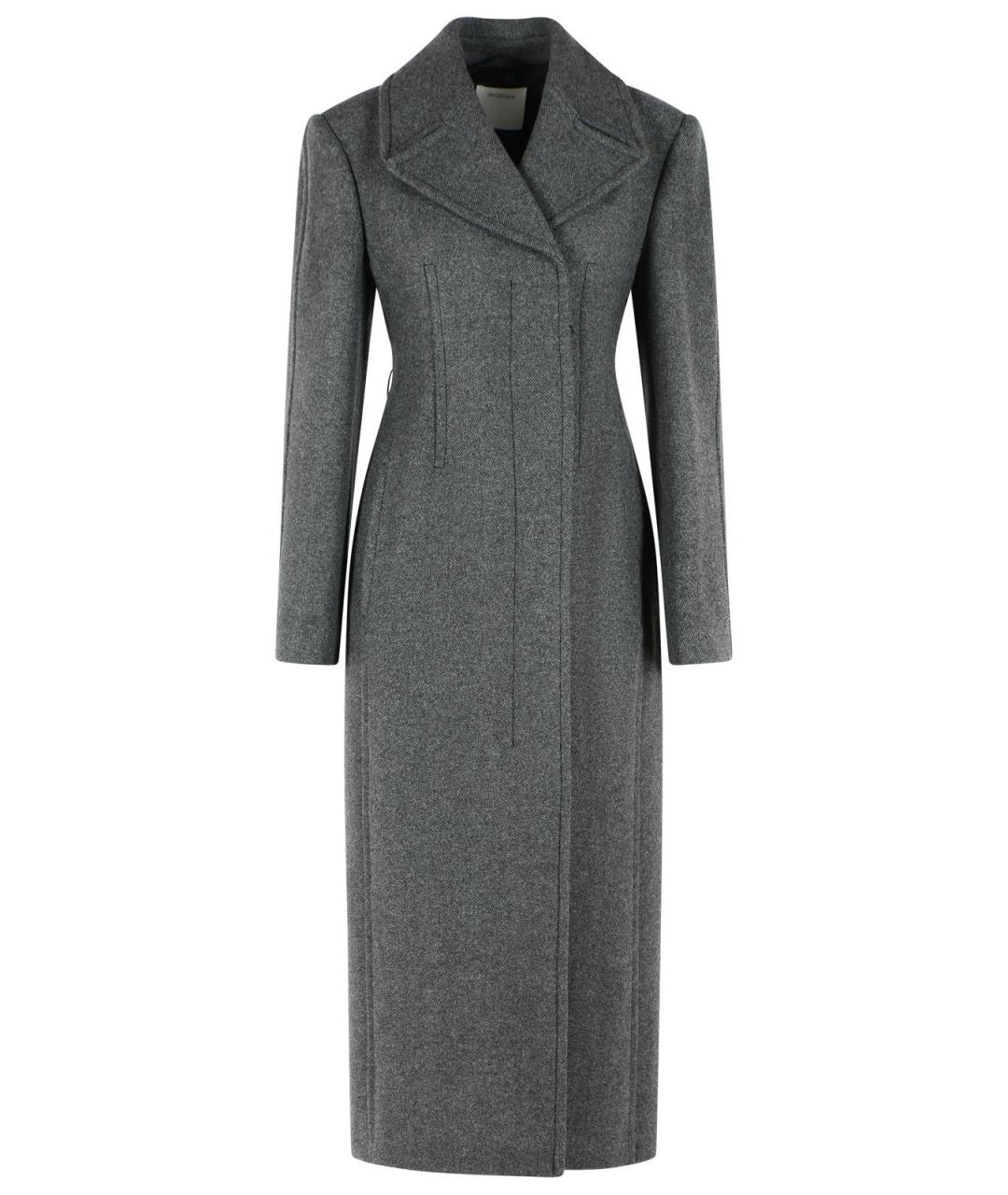 SPORTMAX Серое шерстяное пальто, фото 1