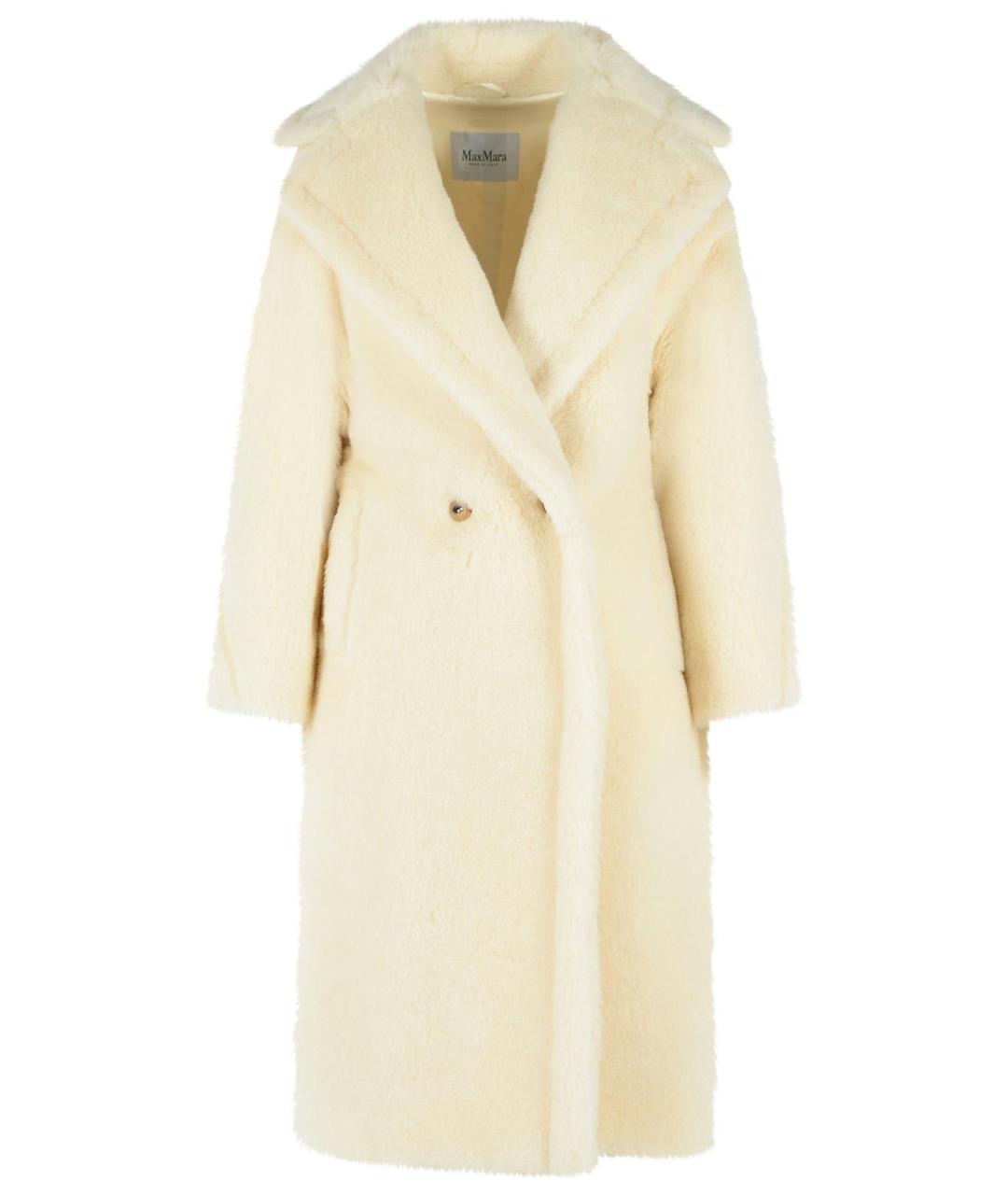 MAX MARA Белое шерстяное пальто, фото 1