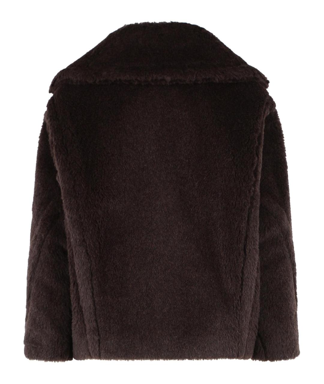 MAX MARA Коричневая шерстяная шуба, фото 3