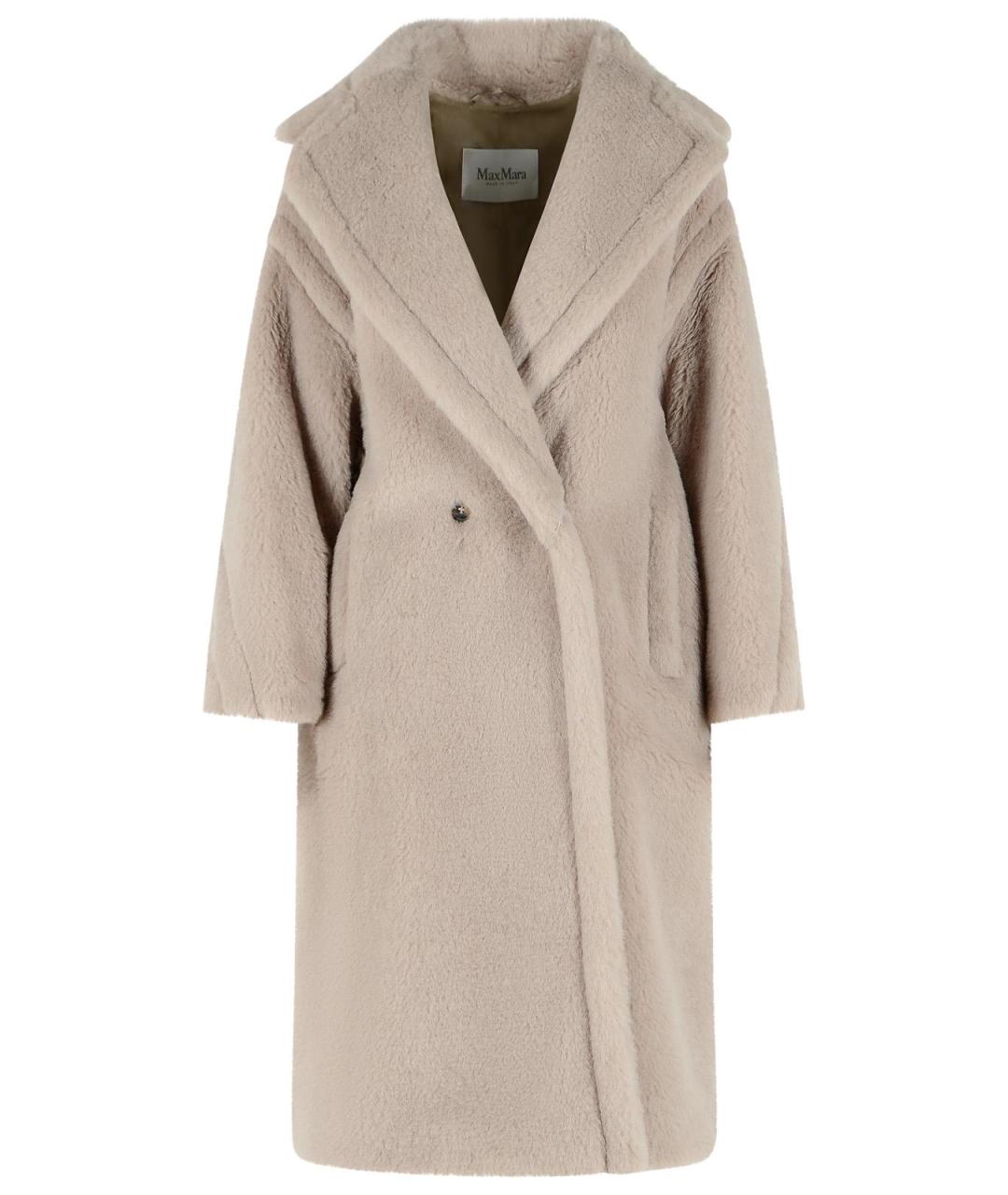 MAX MARA Бежевая шерстяная шуба, фото 1