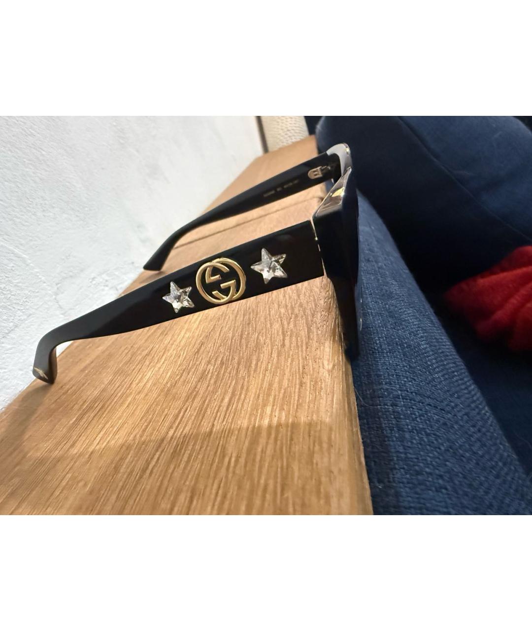 GUCCI Черные пластиковые солнцезащитные очки, фото 3