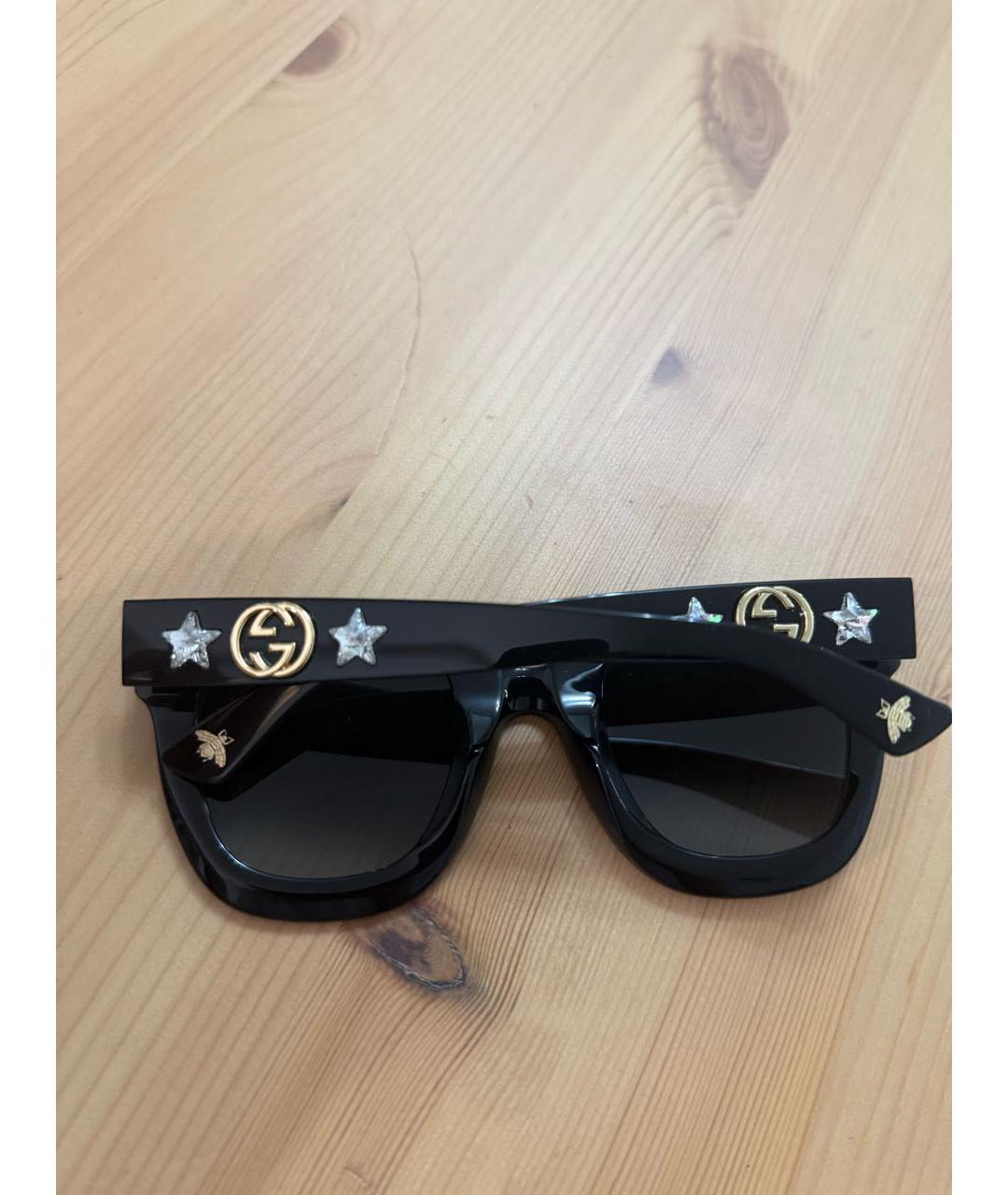 GUCCI Черные пластиковые солнцезащитные очки, фото 4