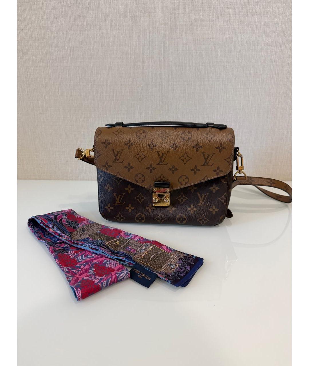 LOUIS VUITTON Коричневая сумка через плечо из канвы, фото 9