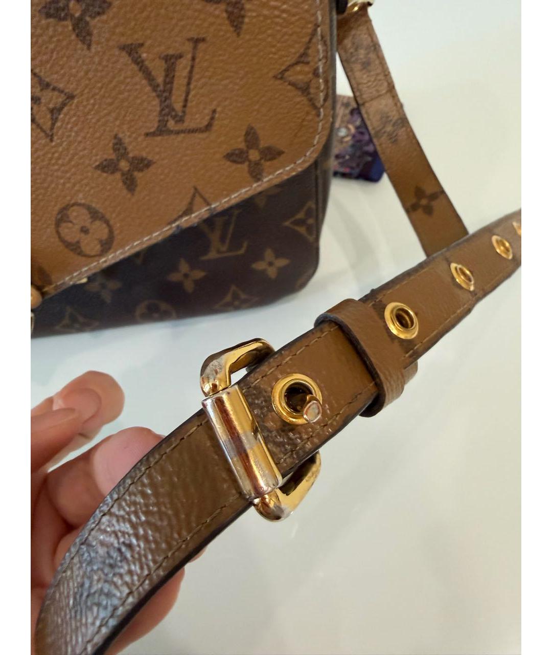 LOUIS VUITTON Коричневая сумка через плечо из канвы, фото 8