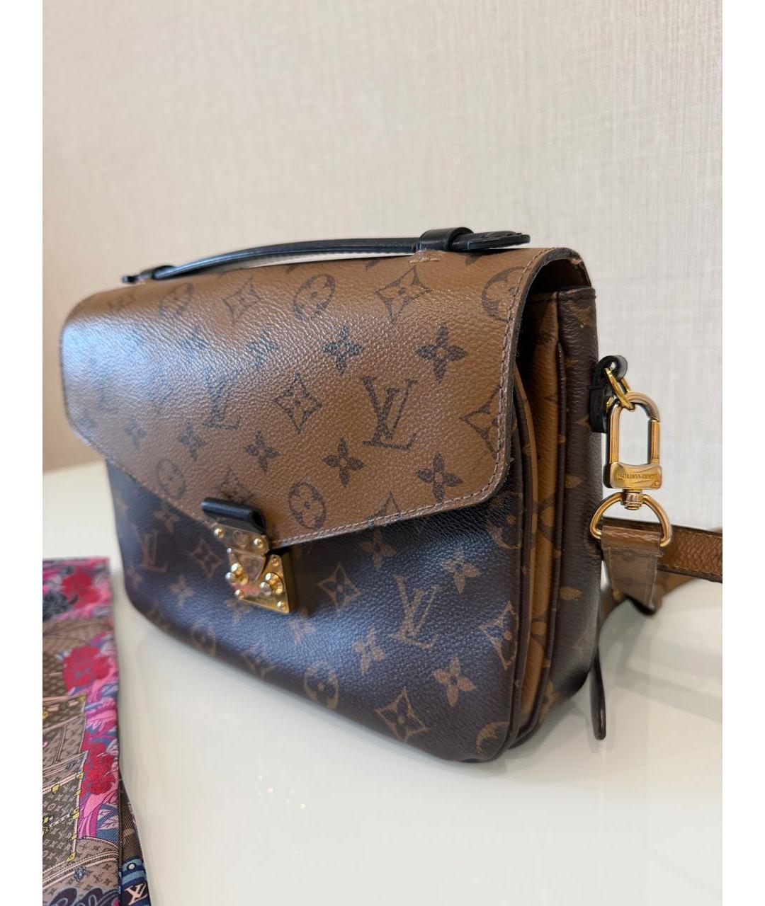 LOUIS VUITTON Коричневая сумка через плечо из канвы, фото 2